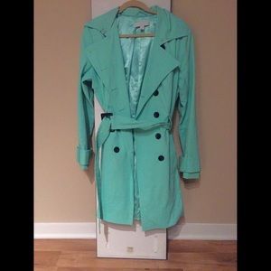Mint trench coat