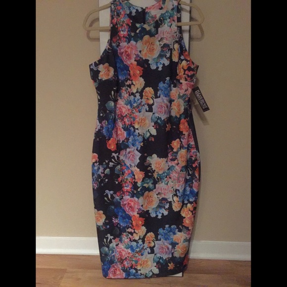 Floral body con dress