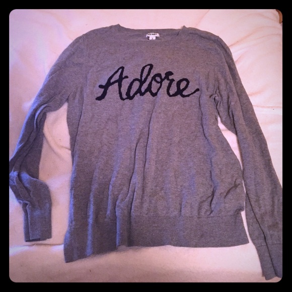 Very comfortable, gray "Adore" sweater