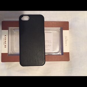 Coach leather black iPhone 5/5s case