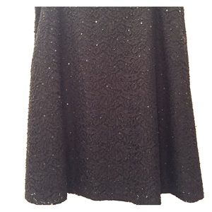 Michael Kors black sequin and lace skirt