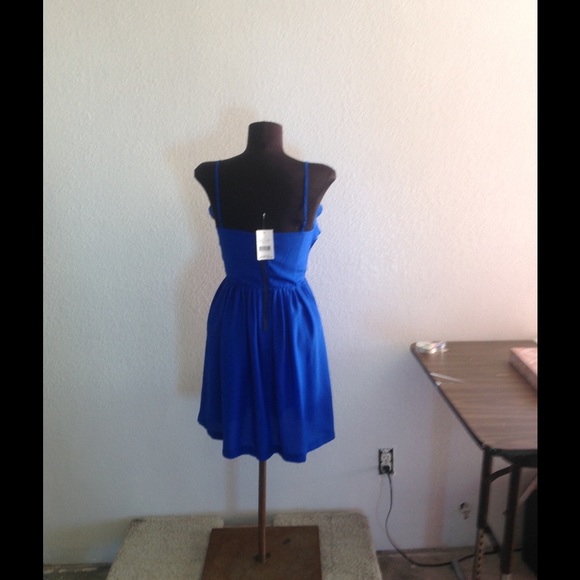 Blue Ruffled Bodes Dress - Picture 2 of 2