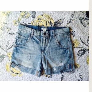 Light washed high waisted shorts size 27