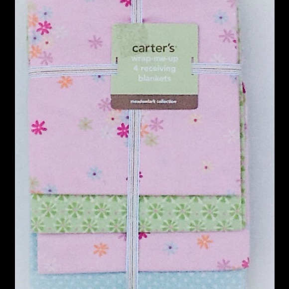 Baby Girl's 4 pack Receiving Blanket