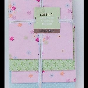 Baby Girl's 4 pack Receiving Blanket