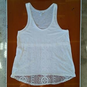 NW White Tank top w/ laced back!