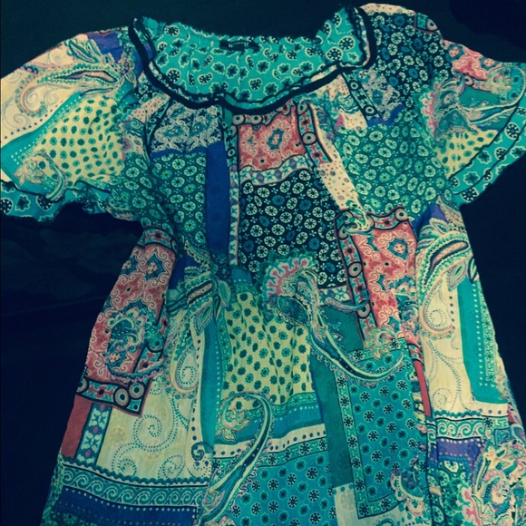 Elements Babydoll Patchwork Top