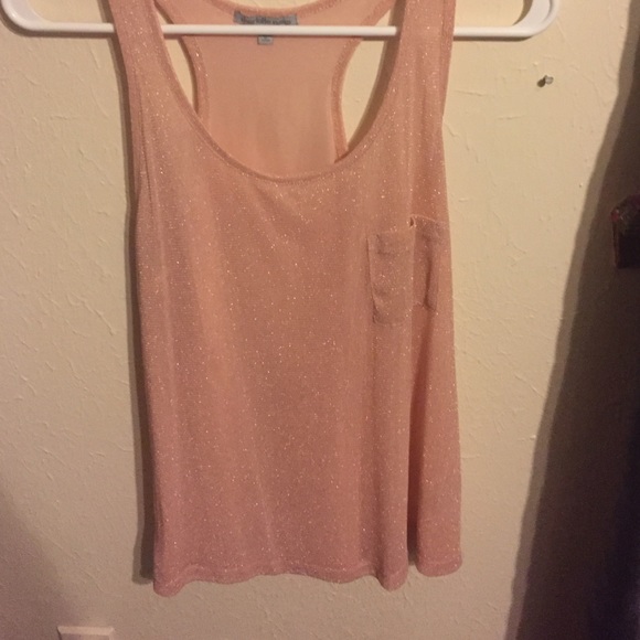 Pink sparkly tank top