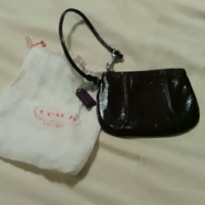 NWOT Authentic  Purple Coach Wristlet!!