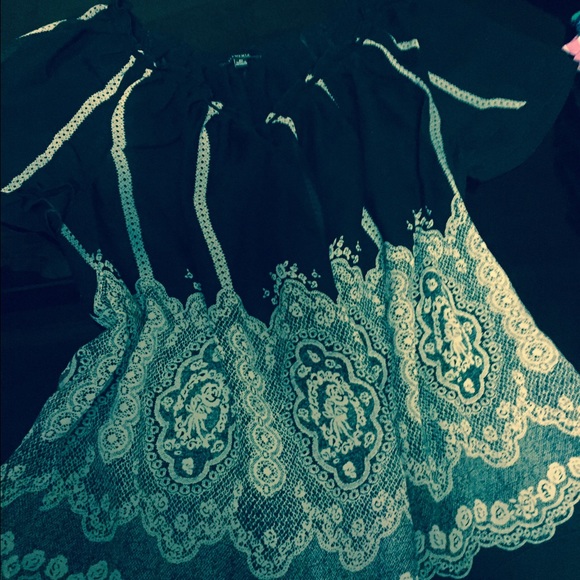 Elementz Black and white Babydoll top