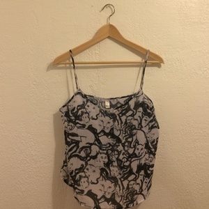 American Apparel illustrated chiffon camisole