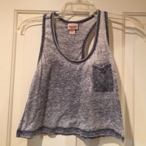 Cute cropped gray tank top