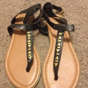 Cute studded black sandals