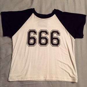 O-mighty 666 baseball tshirt