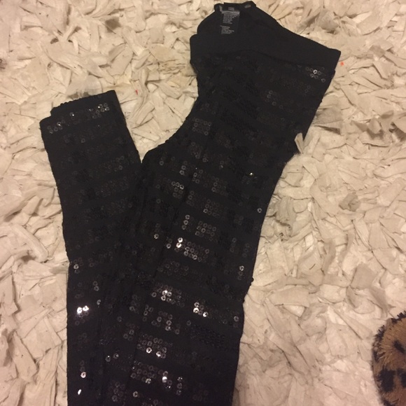 Black sparkly leggings