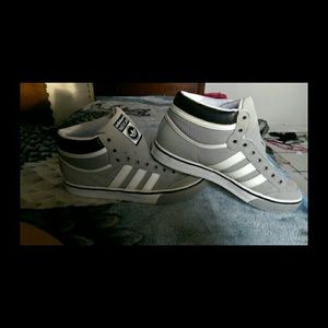 Grey adidas shoes