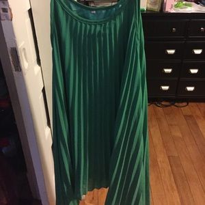 Green chiffon dress