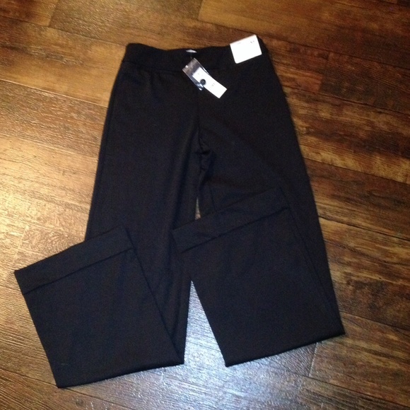NWT. Black Knit dress pants with cuff