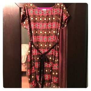 Aztec print southwest dress plus