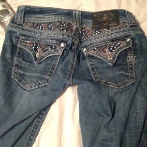 🚫TRADED🚫 Tribal miss me jeans!