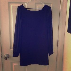 Black Sheer Sleeved Shift Dress 😍WORN ONCE😍