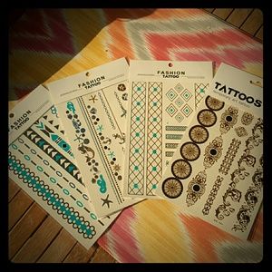 4 brand new packets of flash tattoos!