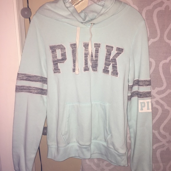 PINK Victoria's Secret Sweaters - PINK Mint/Marl Grey Sweatshirt