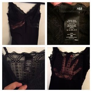 H&M Beautiful Sexy Black Sheer Top