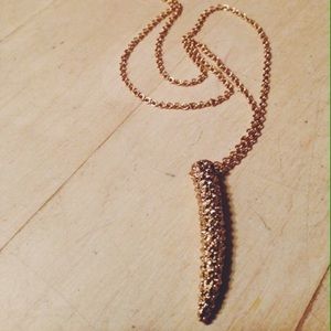 Handmade Gold-colored Shark Tooth Necklace