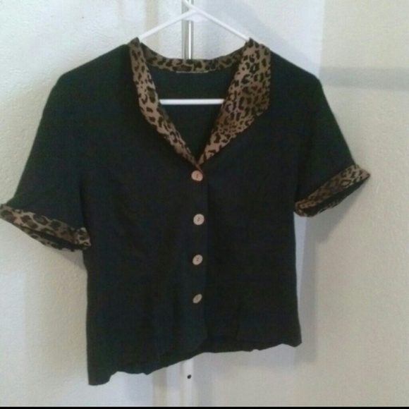 Cheetah design button up