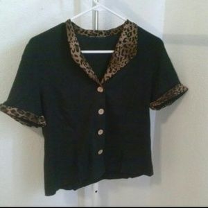 Cheetah design button up