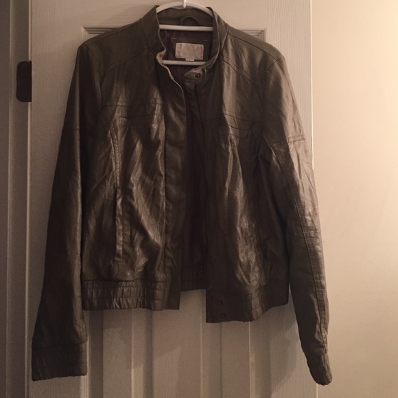 Xhilaration Jackets & Blazers - grey/green Target Xhilaration leather jacket