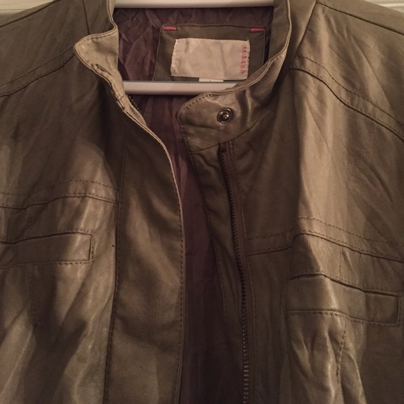 grey/green Target Xhilaration leather jacket - Picture 2 of 2