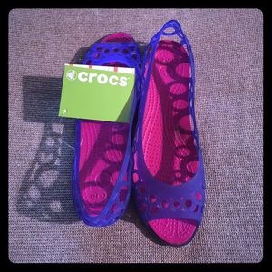 Crocs jelly flats size 9