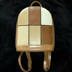 Vintage Colorblock Backpack Purse