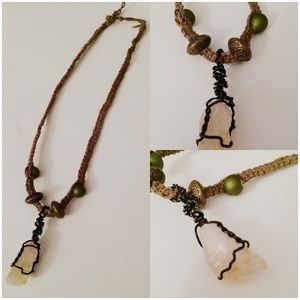 SOLD✨ Handmade Kunzite Crystal Wrap Necklace