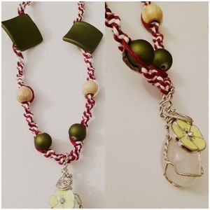 SOLD🌼Clear Quartz🌼 wrapped necklace