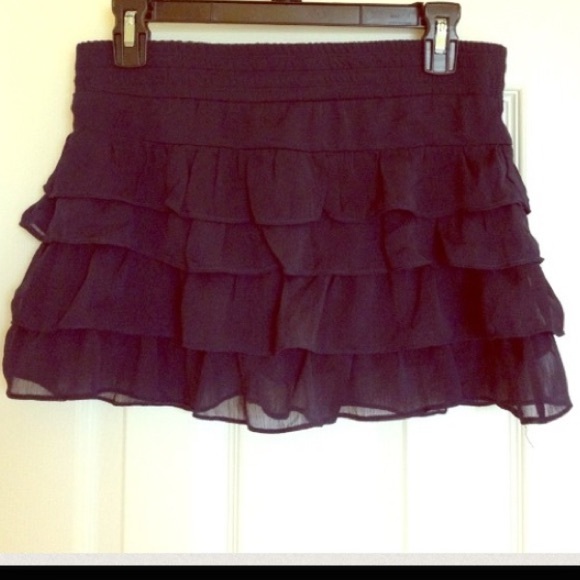 Navy blue mini skirt