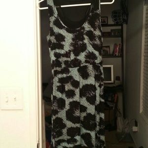 Speckled black and teal Kensie dress