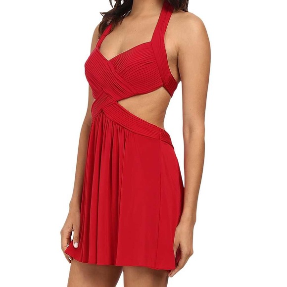 BCBGMaxAzria Dresses & Skirts - BCBGMAXAZRIA shea halter cutout dress NWOT