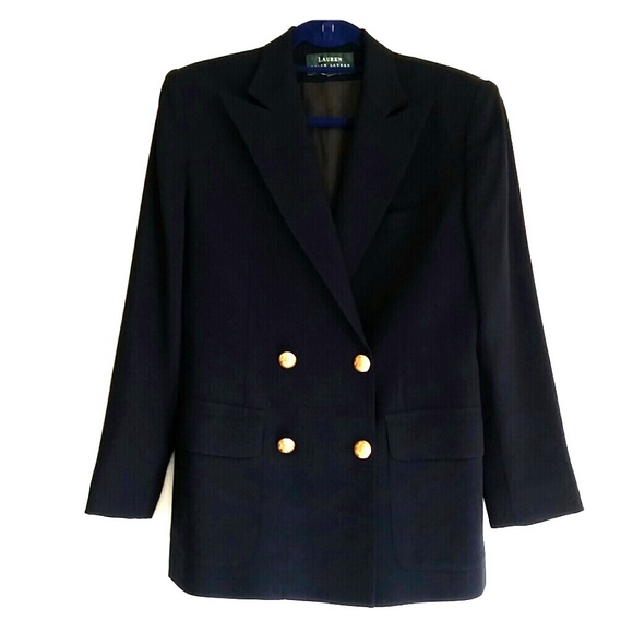 Lauren by Ralph Lauren double breasted blazer coat