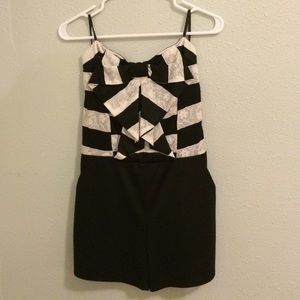 Adorable Lacey strapless romper