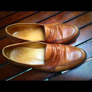 Men's Retro Cognac Loafers 9.5 M