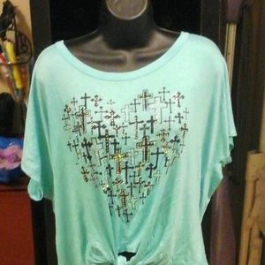 Very cute off shoulder blinged top