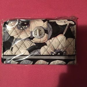 NWT Camellia turn lock wallet