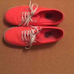 neon peach vans