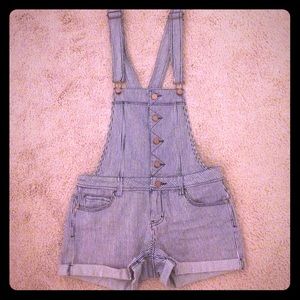 Striped Denim Overalls🎀