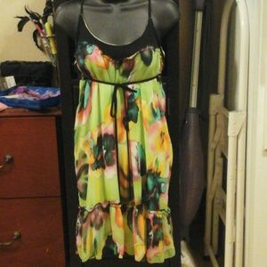Fun and flowy watercolor print summer dress