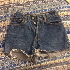 Levi's high waisted jean shorts