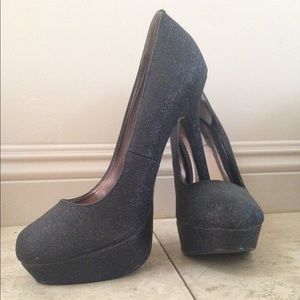 Black Glitter Steve Madden